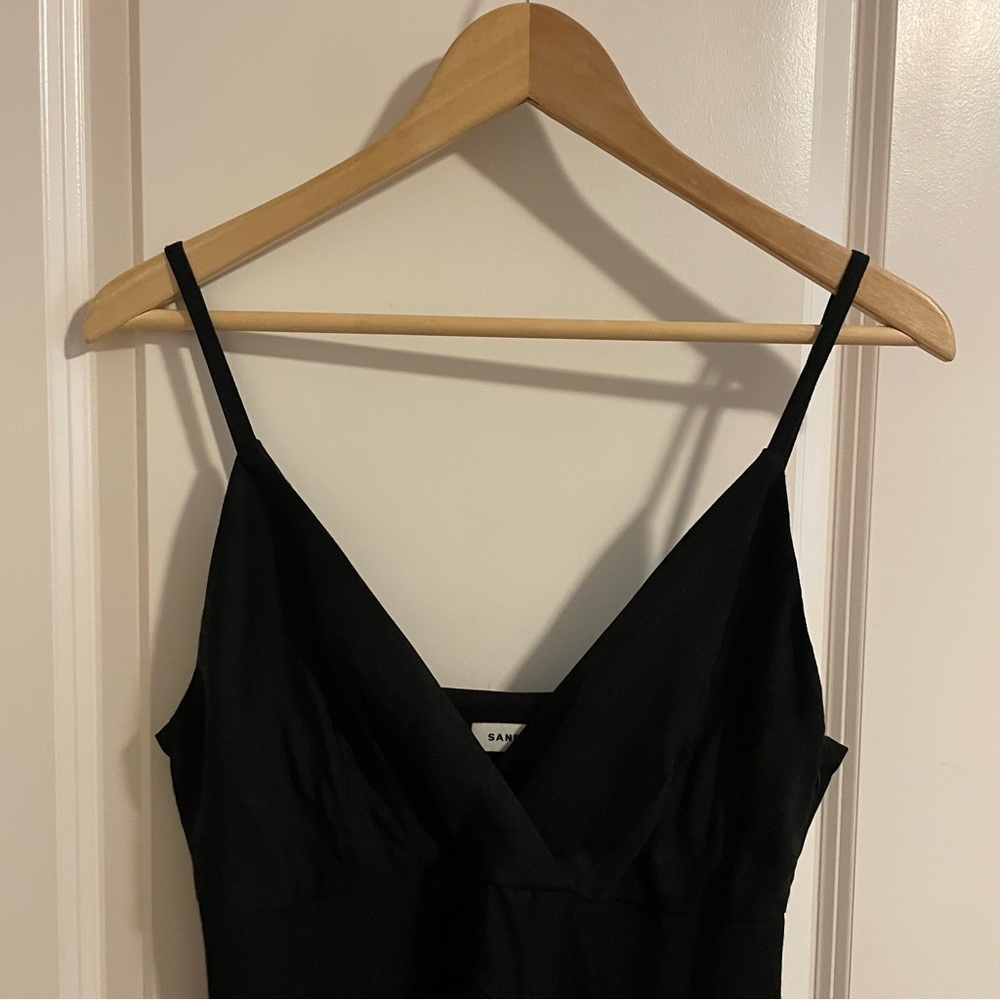 SANDRO Gisele Ruffle Mini Dress Black Size 6 European 38 - Picture 4 of 13